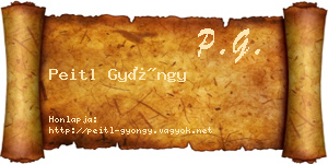Peitl Gyöngy névjegykártya